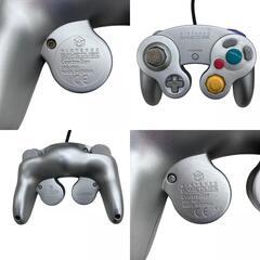 186000 現状品 任天堂 ／ Nintendo ニンテンドー ゲームキューブ コントローラー DOL-003  シルバー 3点まとめ売り [250425HM180106]の画像