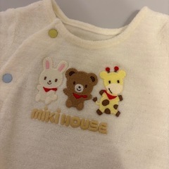 【美品】ミキハウス　新生児服帽子ミトンセットの画像