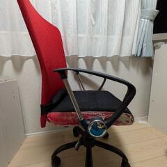 赤　黒　デスクチェア　ワークチェア　の画像