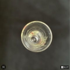 一輪挿し　花器　花瓶　ガラス製　花柄の画像