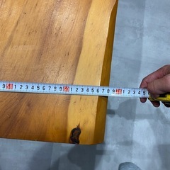 【取引中】木材屋オーダーメイド品　2枚継ぎ　ローテーブル　中古の画像