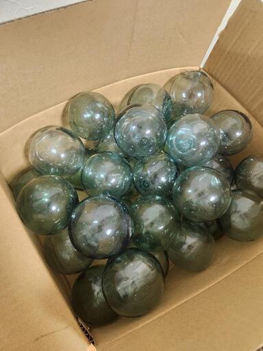 ガラス浮き玉　小玉 ⑪ ガラス玉浮き玉 (1231) 市役所前のインテリア雑貨/小物《置物