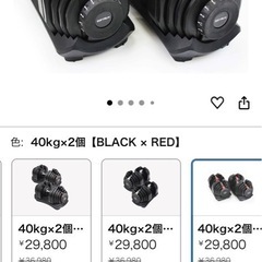 可変式ダンベル40kg×2   トレーニングベンチの画像