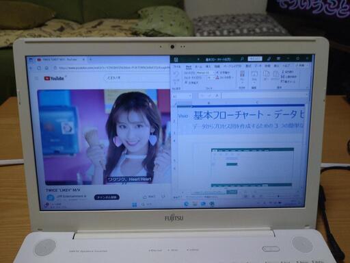 富士通// 人気の白//ノート/ / Windows11Pro// office2021 Pro