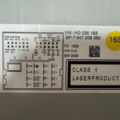 フォルクスワーゲン ゴルフ 純正カーオーディオ VW-1K0 035 183の画像