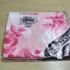新品未使用未開封品のダブルフラットシーツ　ピンクの画像
