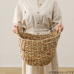 ★無料★ニトリ バスケット カゴ  収納バスケット 自然素材の画像