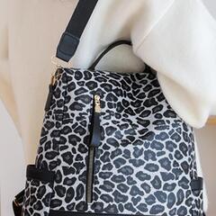 レオパード ヒョウ柄 バックパック レディース リュック ショルダーバッグの画像