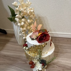 結婚式ウェルカムスペース/ イミテーションケーキの画像
