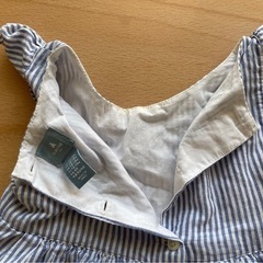 ギャップベビー　Gap ストライプ レース付きフリルワンピースの画像