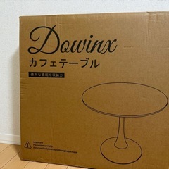 新品未使用品 丸テーブル ダイニングテーブル 幅60mカフェテーブル ホワイトの画像