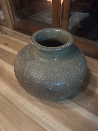 古美術◾️蔵の入口付近にあった特大50cmサイズの壺、壷、花瓶、甕、花道具、茶道具 古美術◾️蔵の入口付近にあった特大50cmサイズの壺、壷、花瓶