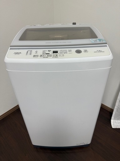【美品】AQUA 洗濯機 7kg 7.0kg 全自動洗濯機 ホワイト | アクア | AQW-S7R-W | Joshin