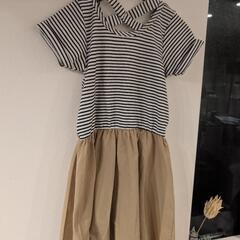 ボーダーワンピース　150　美品の画像