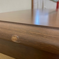 ユアサプライム　木製ブラウン電気こたつ 温度調節の画像