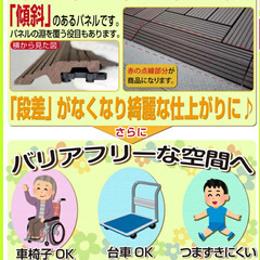 ウッドデッキパネル 60枚＋三角かまち4本の画像