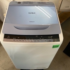 NO B448🌈福岡市内配送設置無料✨🌈日立 HITACHI ビートウォッシュ 全自動洗濯機 （8kg） ブルー BW-8WV の画像