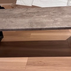 大理石調 ローテーブルの画像