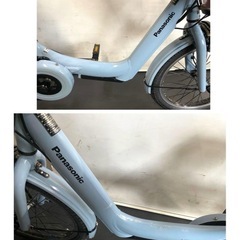 1年保証 送料無料　新型　パナソニック　20インチ　水色　電動アシスト自転車　g825の画像