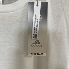 adidas Aeroredy ワンポイントロゴ Tシャツ スポーツ L  刺繍ロゴ 未使用品トレーニング 半袖 シャツ トップスの画像