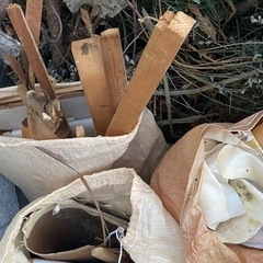 キャンプ　焚き火　BBQ用の薪自由に持ち帰りくださいの画像