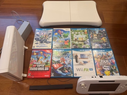 WiiUセット+ソフト8本+Wii Fit Uセット