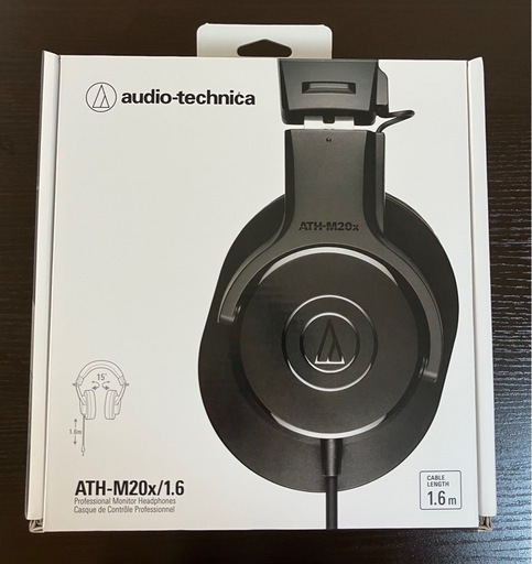 【使用1回のみ】オーディオテクニカ ATH-M20x/1.6　モニターヘッドホン