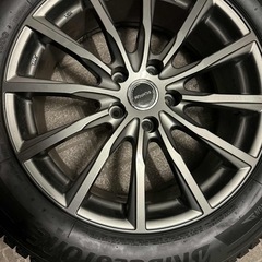 225\60r18 100Q bridgestone DM-V3 42週22年スタッドレスタイヤとアルミホイール4本セット  の画像