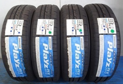 y【未使用タイヤ】185/70R14 ブリヂストン タイヤ付きホイールセット 新品未使用！ブリヂストン Playz/ PX II 185/70R14 (フクリーン