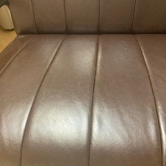 汚れに強い合成皮革 2人用ソファの画像