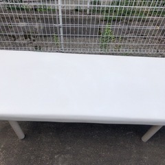 マッサージベッド ボルト留め脚  ホワイト天板 スチールホワイト脚  長さ182×幅66×高さ63cm  マッサージ用ベッド 整体べッド  エステべッド  マッサージ台の画像