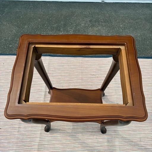 アンティーク家具 大理石調 猫脚 コンソール 台 テーブル レトロ