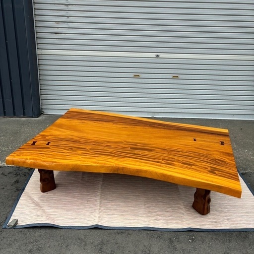 天然木　一枚板　テーブル　座卓　無垢　木製　家具