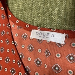 最終値段 COLZA フレア半袖ブラウス　Mサイズ　Vネックの画像