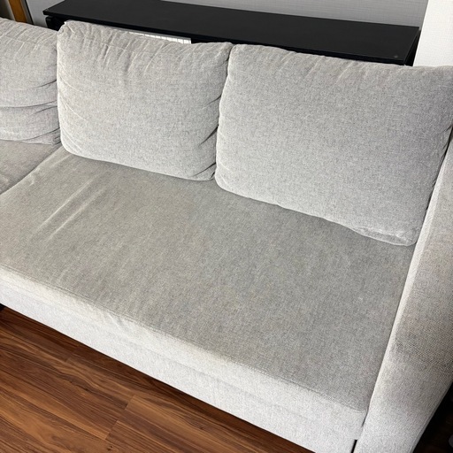 冬忍様お取引中
【定価79,990】ニトリ布張りカウチソファベッド　※ お値下げ致しました！