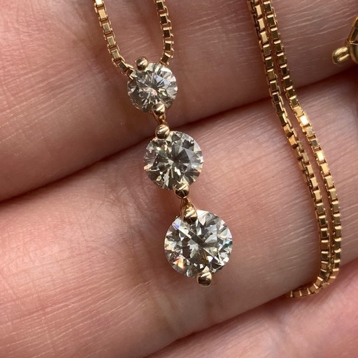 K18パンサーネックレスダイヤ1ctオーバー