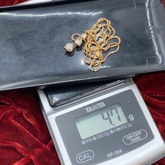 K18 1ct ダイヤネックレス　TRILOGY 4.7g 約45cm スライドアジャスターの画像