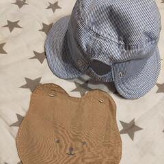 ベビー帽子日除け有50cmの画像