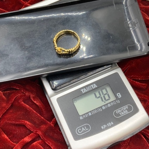 750 18金　ロープリング　4.8g 約12.5号