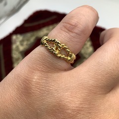 750 18金　ロープリング　4.8g 約12.5号の画像