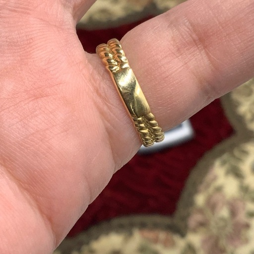 750 18金　ロープリング　4.8g 約12.5号