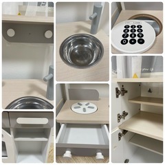 【超お得】キッチンセット おもちゃ 冷蔵庫付きの画像