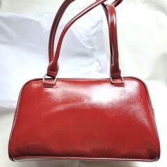 未使用 レディース エンジ かわいいミニボストンバッグ 横長 ショルダーバッグの画像