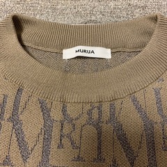 【美品】MURUA ムルーア モノグラム柄 半袖ニットの画像