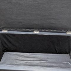 【収納付き】ブラック収納ベンチの画像