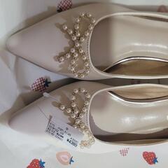 パンプス　ホワイト　Mサイズの画像