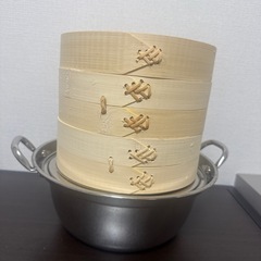 新品未使用　竹蒸篭 18cmの画像