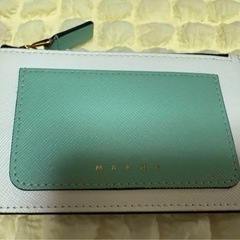 MARNI 水色 カードケース 専用袋付きの画像