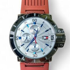 TOMMY HILFIGER　クロノグラフ　ブラウンラバーの画像