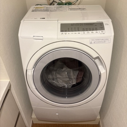 【至急】HITACHIドラム式洗濯機 11/6kg 動作問題無し